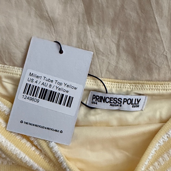 Princess Polly Millert Tube Top Yellow - Picture 3 of 3